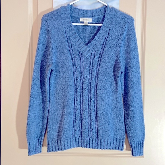 Dress Barn Sz-L VGU(1 owner) V-Neck Pull-on Sweater- Still Clean & Soft Like New - Picture 6 of 16